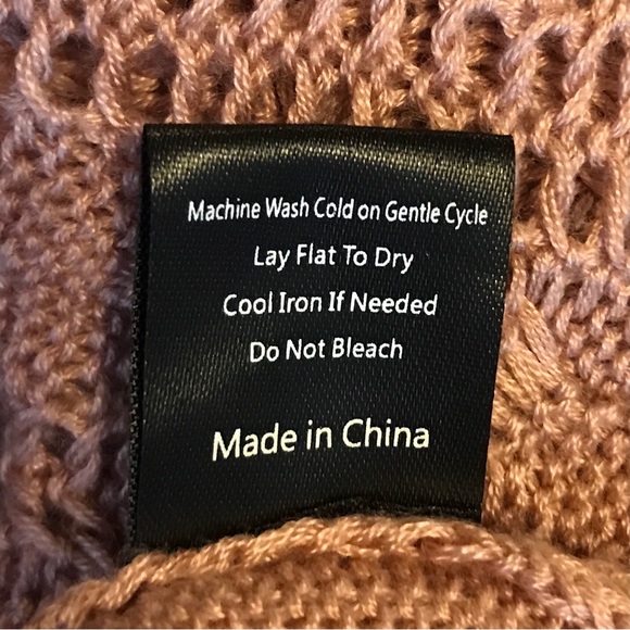 POL Women's Large Oversized Sweater Double V Neck Boxy Distressed Detail Pink - Picture 9 of 13